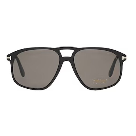 NEW TOM FORD BLACK UNISEX AVIATOR SUNLASSES - Picture 2 of 3